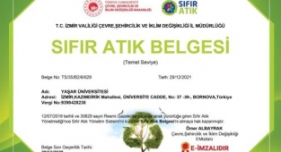 Yaşar Üniversitesi, Sıfır Atık sistemini hayata geçirdi