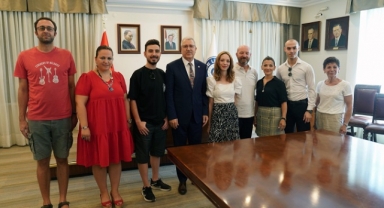 ‘Zafer Yürüyüşü’ne katılan Egeli Ekibi ağırladı