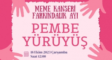 EÜ’de Meme Kanseri Farkındalık Yürüyüşü