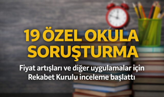 Özel Okullara Fiyat İncelemesi