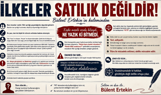 İLKELER SATILIK DEĞİLDİR!